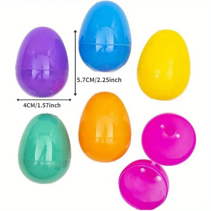 25/50 Pcs 2.25inch Fillable Easter Eggs Colorful Bright Plastic, Perfect for Easter Egg Hunt, Suprise Egg, Easter Hunt