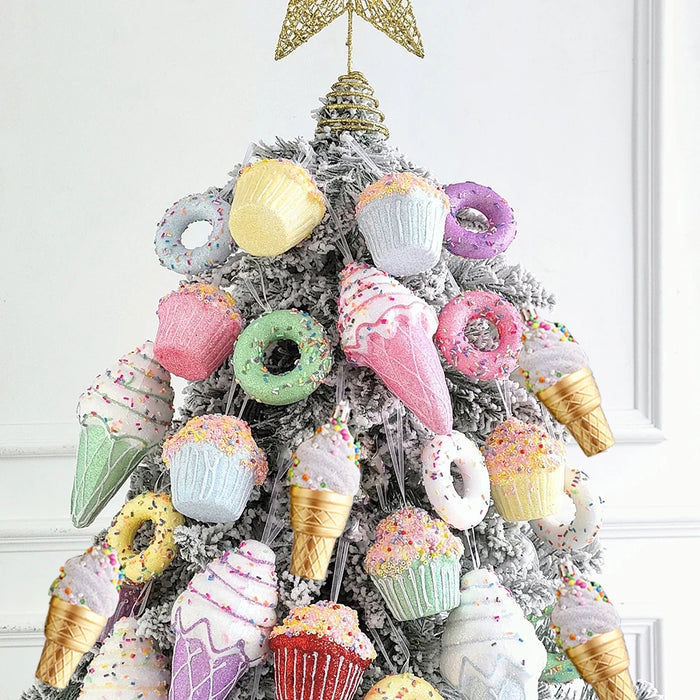 Christmas Hanging Candy Balls Ornament Donut Cupcake Ice Cream Cone