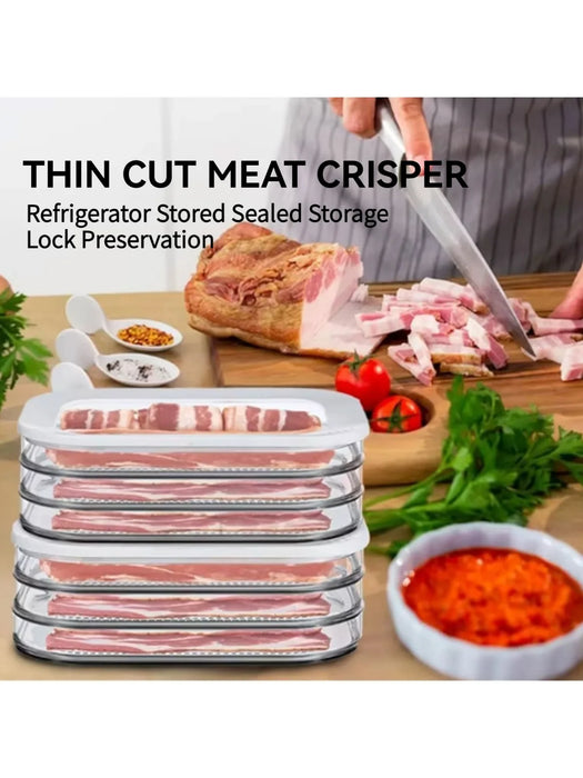 Lunch Meat Container for Refrigerator, 3Layers Deli Meat Container for Fridge, Stackable Cold Cuts Storage Containers for Fridge