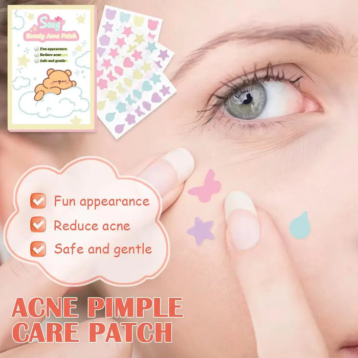 72 Counts Star Pimple Patch Acne Colorful Invisible Acne Removal Skin Care Stickers Concealer Face Spot Beauty Makeup Tool