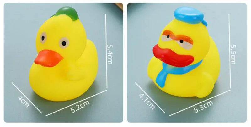 1pcs Yellow Baby Duck Rubber Bath Toys for Toddler