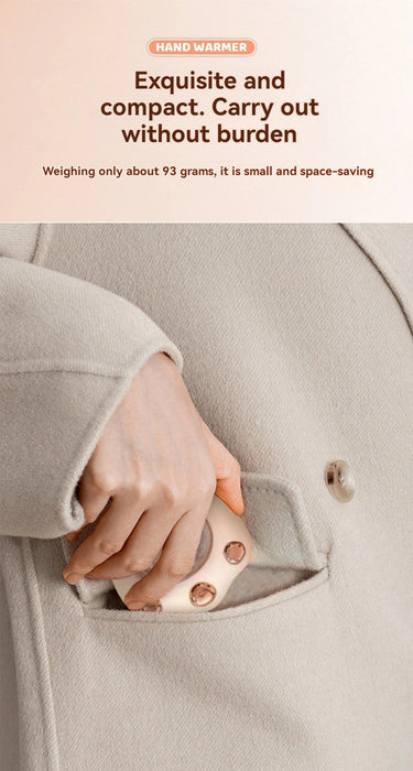 New Hand Warmer Mini Portable USB Rechargeable Hand Warmer 2 Level Heating Night Light with Hand String Winter Halloween Gift