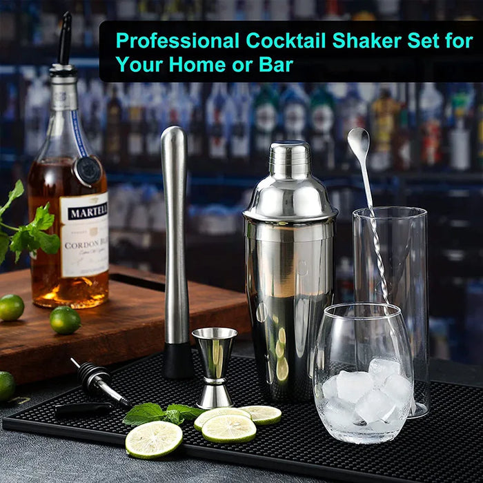 6/7/10pcs Stainless Steel Cocktail Shaker Bartending Tools Bartender Kit Martini Sharker Drink Mixer Set With Storage Bag