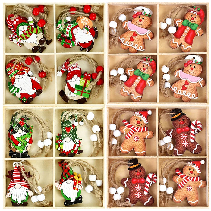 6pcs/set Christmas Candy Pendants Colorful Lollipop Cane Hanging Ornaments