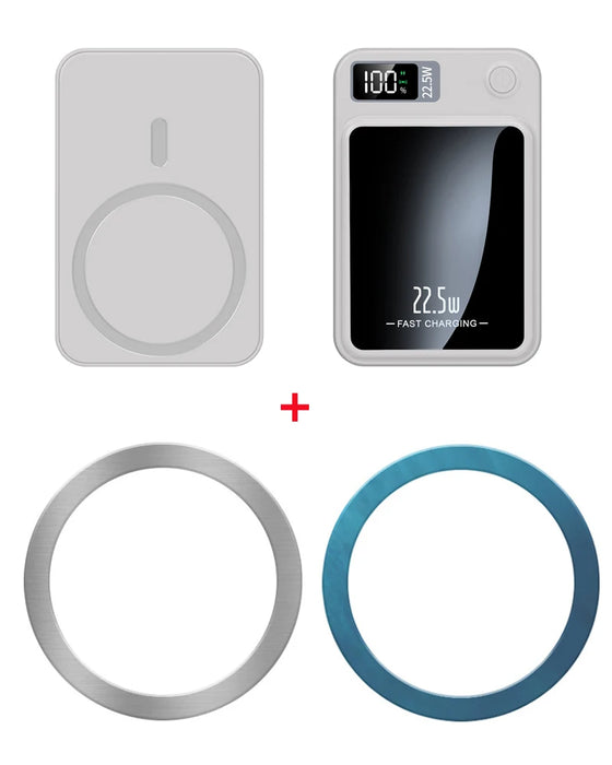 20000mAh Magnetic Power Bank Wireless Fast Charger For Magsafe Portable Auxiliary Battery Pack For iPhone Xiaomi Huawei Samsung