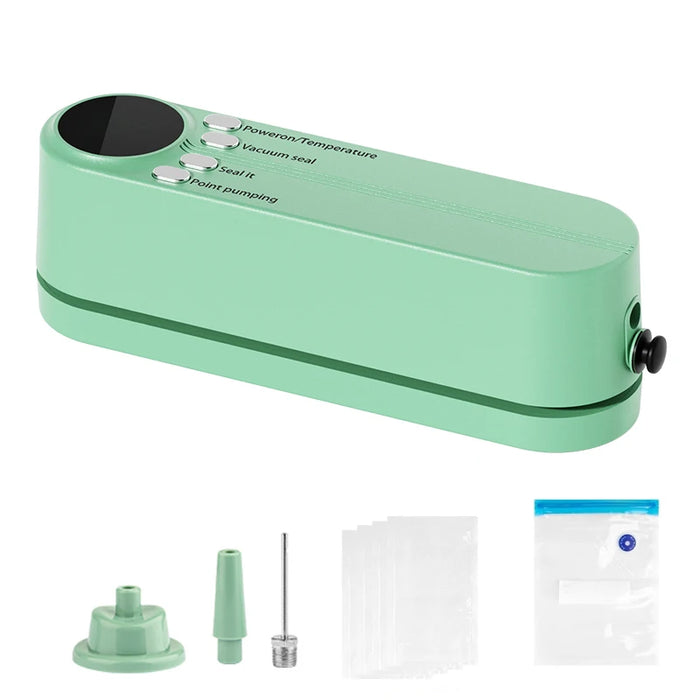 Mini Vacuum Sealer Portable Wireless Food Vacuum Sealer USB Rechargeable Package Plastic Bags Automatic Vacuum Sealing Machine