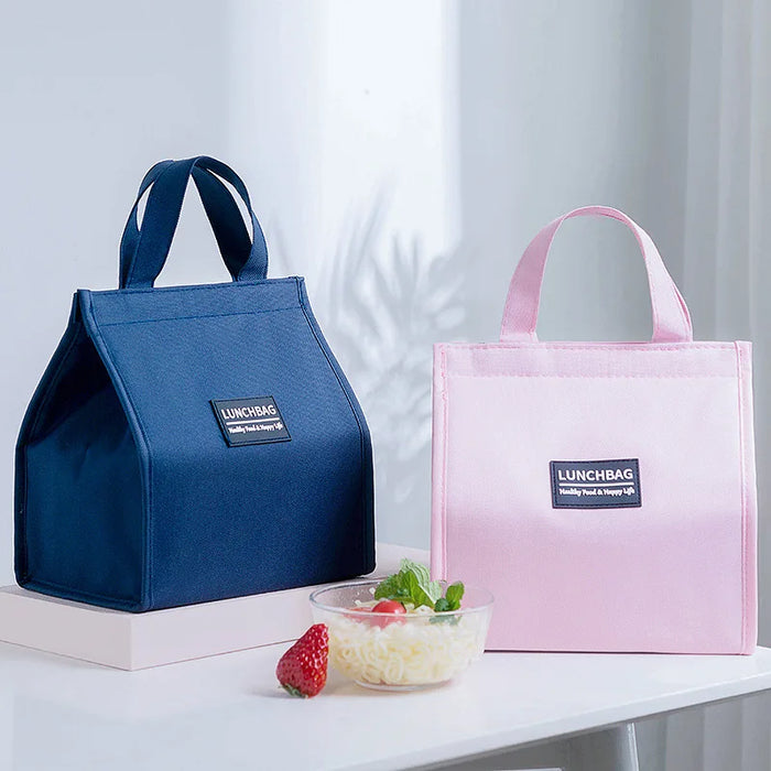 Thermal Insulated Portable Oxford Lunch Bags Picnic School Food Bento