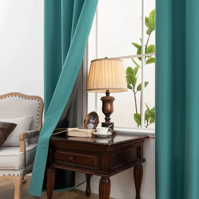 2pcs Blackout Thermal Curtains With Coating Insulated Liner, Window Curtains for Bedroom, Living Room, Dining Room, Home Decor