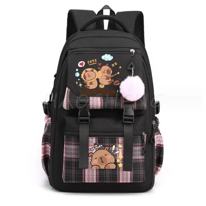 Backpack Lovely Capybara Print Women Laptop Computer Large Capacity School Backpacks for Girls Teenage Packsack 4 Color Gift