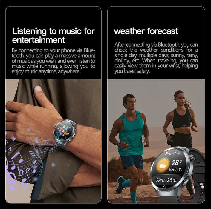 2025 New Micro Physical Examination ECG SmartWatch Blood Pressure Emotional Detection Fatigue Monitoring Smartwatch