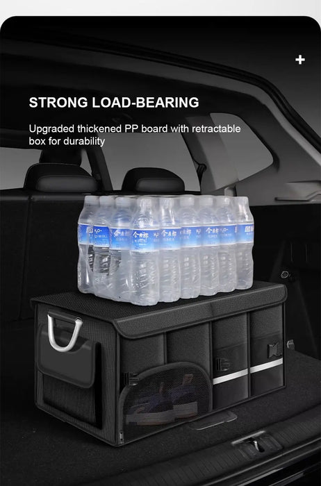 SEAMETAL Foldable Trunk Storage Box Waterproof Oxford Cloth 110L Large-Capacity Car Organizer for Camping/Fishing Easy to Carry