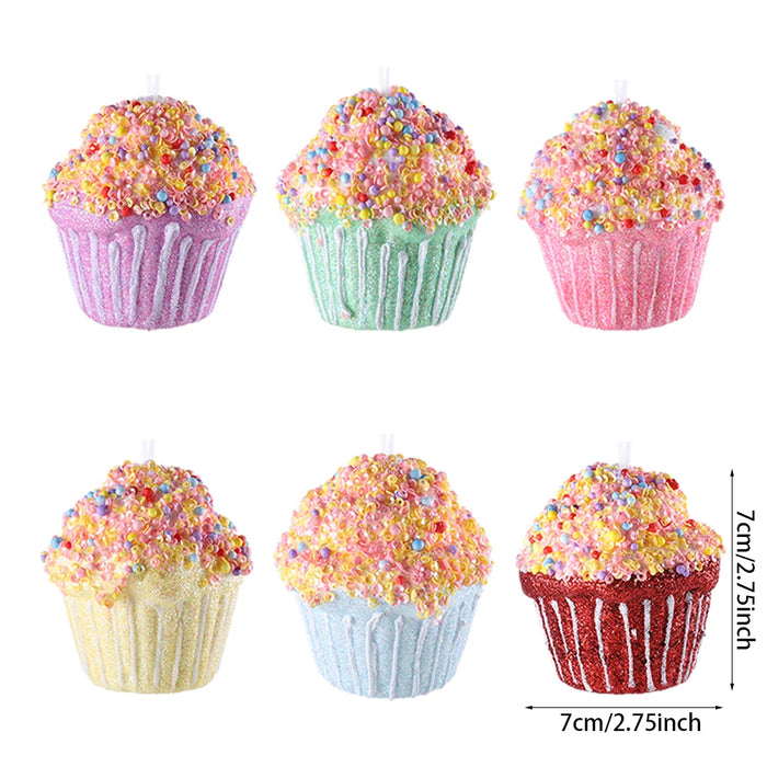 Mix Cute Candy Donuts Cupcake Ice Cream Cone Christmas Ornaments