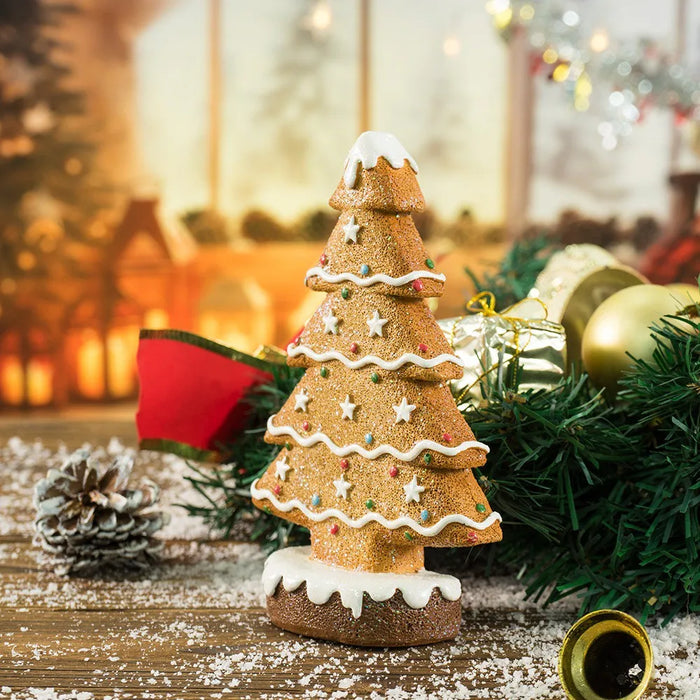 Vilead 15cm Resin Gingerbread Christmas Tree Figurines