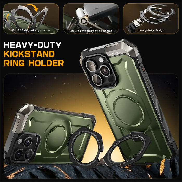 SUPCASE For iPhone 16 Pro Max Case with Camera Control Capture Button UB Grip Heavy Duty Rugged Magnetic Phone Case with Stand