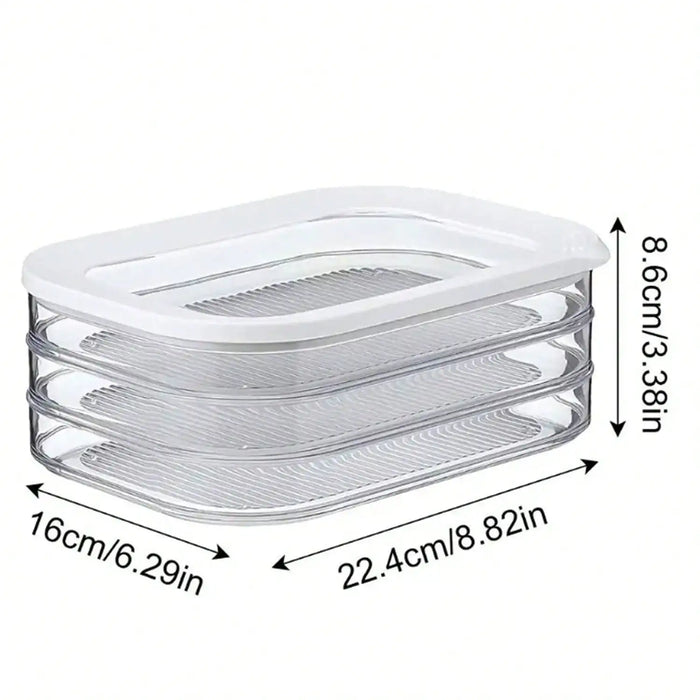 Lunch Meat Container for Refrigerator, 3Layers Deli Meat Container for Fridge, Stackable Cold Cuts Storage Containers for Fridge