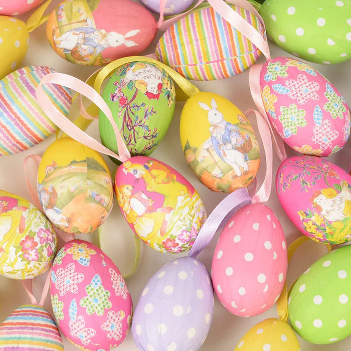 Easter Decoration for Home Wooden Easter Egg Holder Shelves DIY Craft Handmade Ornaments Kids Gift Happy Easter Party Decor 2025