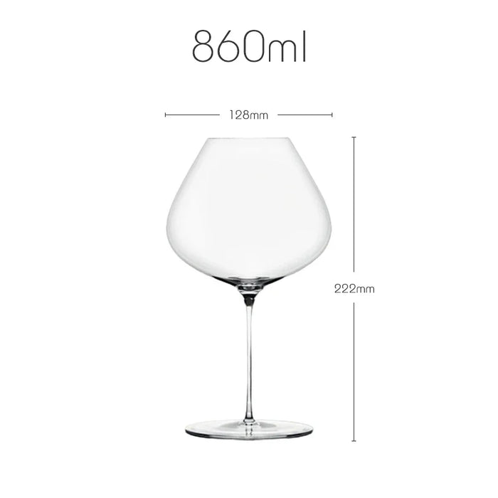 France Sydonios Style Upscale Burgundy Cup Crystal Handmade Extremely Thin Wine Glass Aroma Enlarge Goblet
