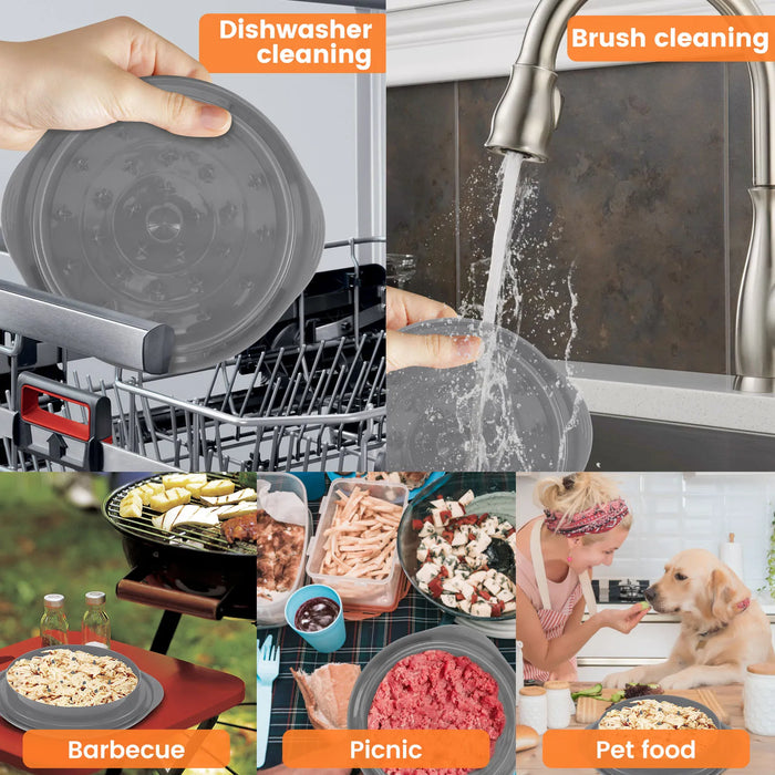 Chicken Shredder, with Clear Lid Non-Slip Chicken Breast Shredder with Ergonomic Handle BPA Free Chicken Shredder Tool for Home