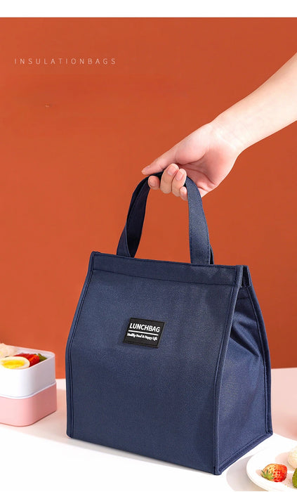 Thermal Insulated Portable Oxford Lunch Bags Picnic School Food Bento