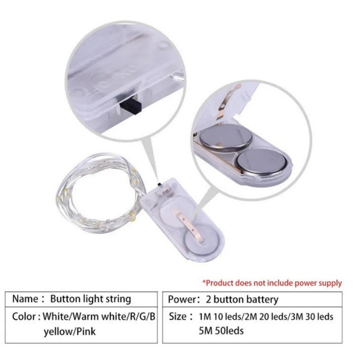 1M 2M 3M 5M LED Copper Wire String Lights Fairy Light Outdoor Garland