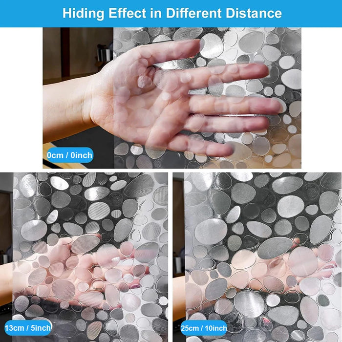 Pebble Shower Curtain Transparent Lining Waterproof Bathtub Bathing Cover Cobblestone Bathroom Bath Curtains Liner