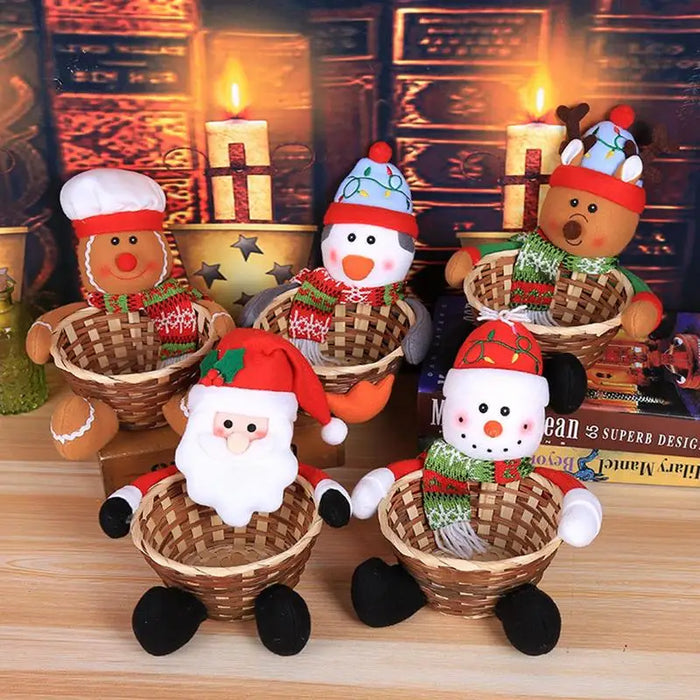 Christmas Candy Bowl Basket Christmas Table Decor Candy Holder