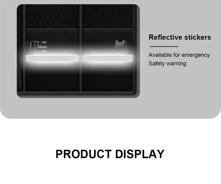 SEAMETAL Foldable Trunk Storage Box Waterproof Oxford Cloth 110L Large-Capacity Car Organizer for Camping/Fishing Easy to Carry