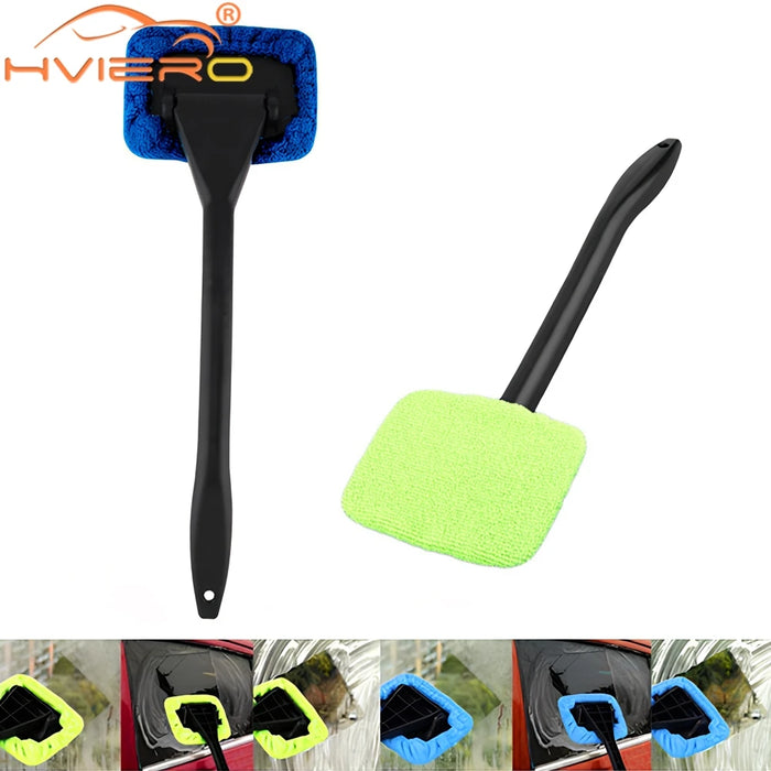 Car Window Cleaner Brush Windshield Dust Removal Wash Wiper Microfiber Auto Cleaning Tool Long Handle Accessories Mist Removal