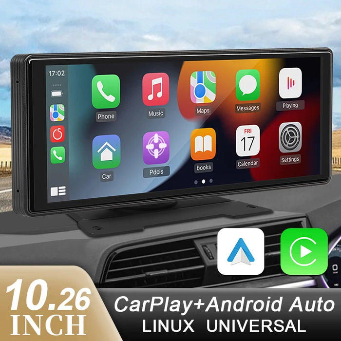 10.26 Car Mirror Radio Multimedia Video Player Universal Wireless Carplay Android