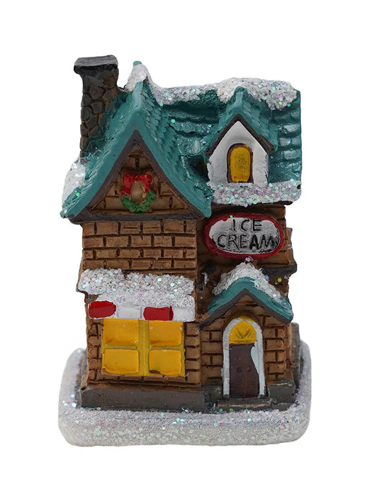 Brightness LED Light Up Small Village House Scene Christmas Decor Ornament 2024 New Year Home Decor Navidad