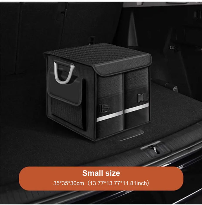 SEAMETAL Foldable Trunk Storage Box Waterproof Oxford Cloth 110L Large-Capacity Car Organizer for Camping/Fishing Easy to Carry