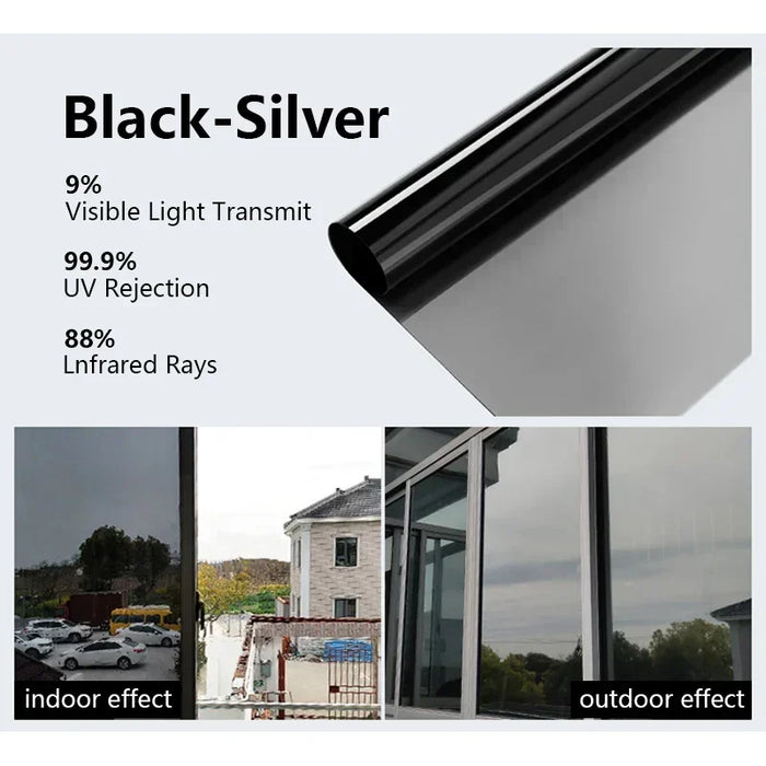 Window Film Privacy vinyl glass window One Way Daytime Privacy Static Cling Blocking Anti UV Reflective adhesive vinyl for car