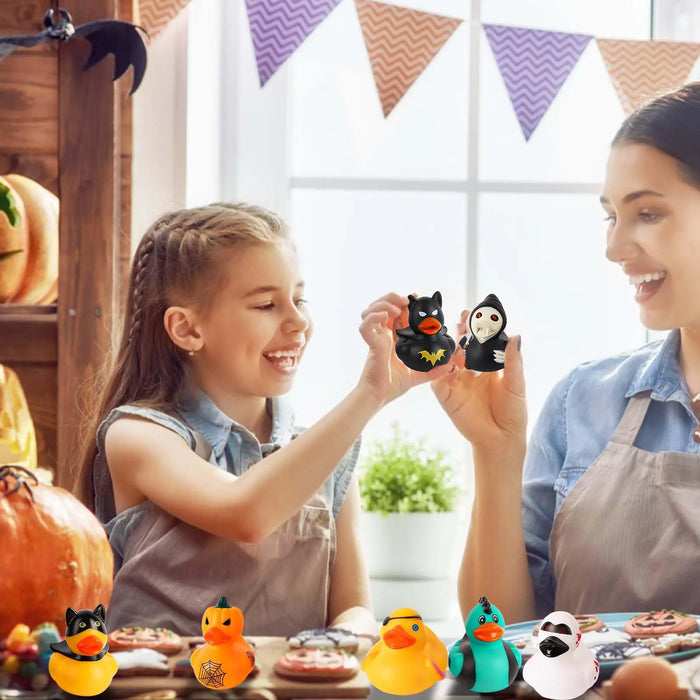 12/24/36PC Halloween Rubber Ducks, 2.5 Inch Halloween Ducks with Various Halloween Characters