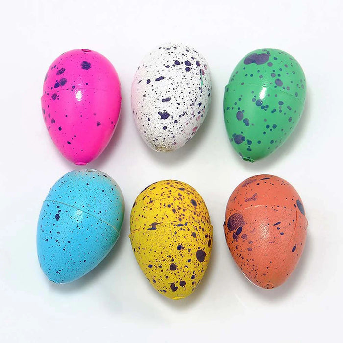 6PCS Growing Easter Eggs with Mini Dinosaur Toys Inside for Kids Boys Girls Easter Basket Stuffers Gifts Fillers Party Favors