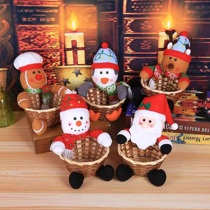 Christmas Candy Bowl Basket Christmas Table Decor Candy Holder