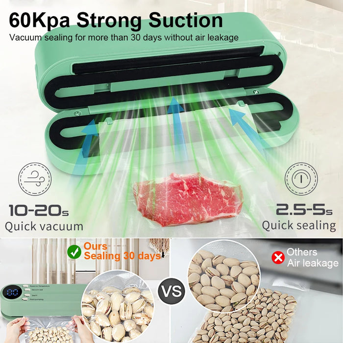 Mini Vacuum Sealer Portable Wireless Food Vacuum Sealer USB Rechargeable Package Plastic Bags Automatic Vacuum Sealing Machine
