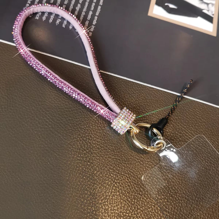 For Cell phone lanyard pendant phone strap Keychain on the phone Wrist chain luxury rhinestone pendant chain diamond bracelet