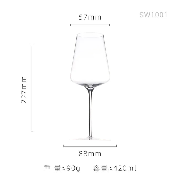 Ultra Thin Crystal Glass Goblet Sensory Oot-bellied Red Wine Glass Home Fine Stick Wine Burgundy Glass