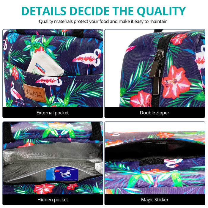 Lunch Box Thermal Bag Portable Waterproof Durable Wide Opening