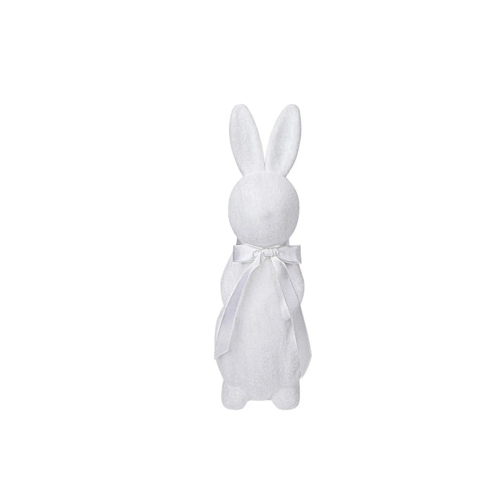 Easter Flocking Ornaments Plush Bunny Spring Decoration Scene Arrangement Gift Detachable Easter Bunny Ornament Easter Gift