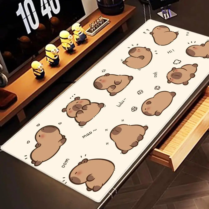 CUTE Capybara Mousepad INS Tide Round Keyboard Mat Table Mat Students Cabinet Gamer Desktop Mousepad Cup Mats Deskpad Home