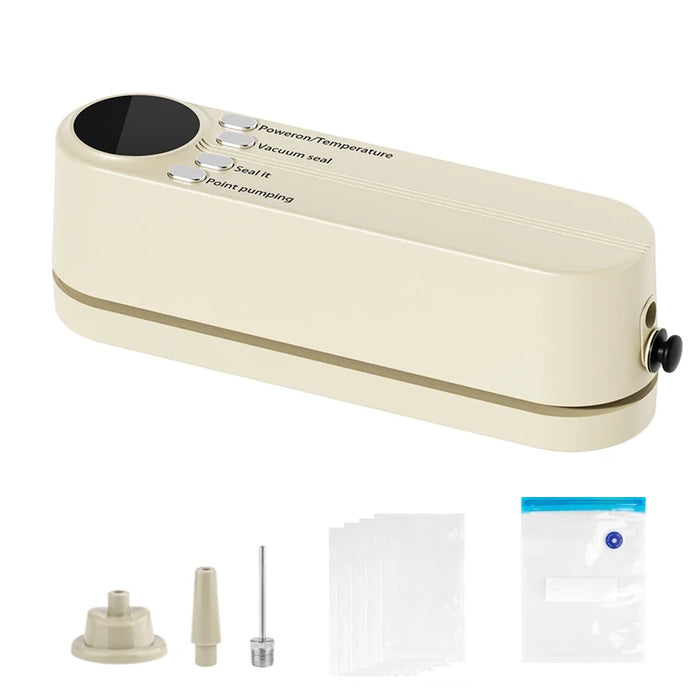 Mini Vacuum Sealer Portable Wireless Food Vacuum Sealer USB Rechargeable Package Plastic Bags Automatic Vacuum Sealing Machine