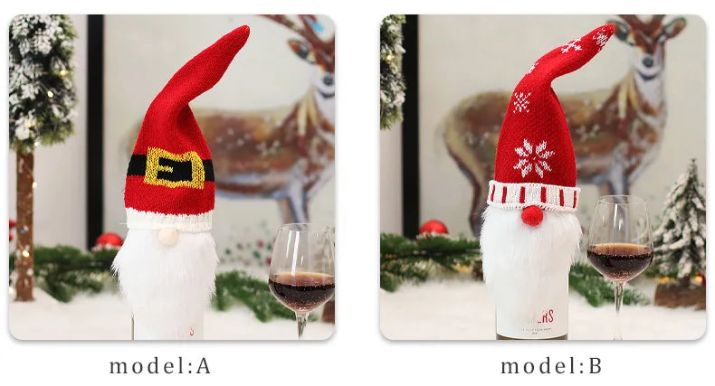 Christmas Wine Bottle Cover Merry Christmas Decorations