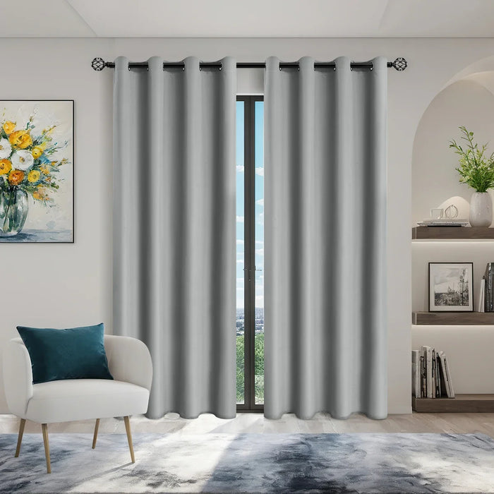 2pcs Blackout Thermal Curtains With Coating Insulated Liner, Window Curtains for Bedroom, Living Room, Dining Room, Home Decor
