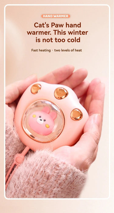 New Hand Warmer Mini Portable USB Rechargeable Hand Warmer 2 Level Heating Night Light with Hand String Winter Halloween Gift