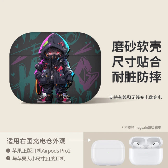 For AirPods 4 2024  pattern wireless earphone frosted shell protective case suitable for Airpods 4 Pro 1 2 3  wholesale 