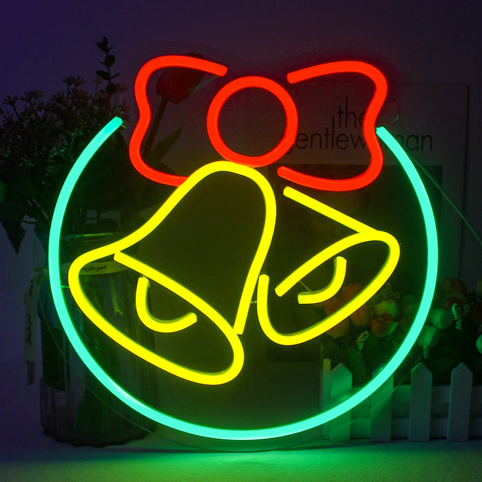 Merry Christmas Neon Sign Christmas Hat Dimmable LED Sign