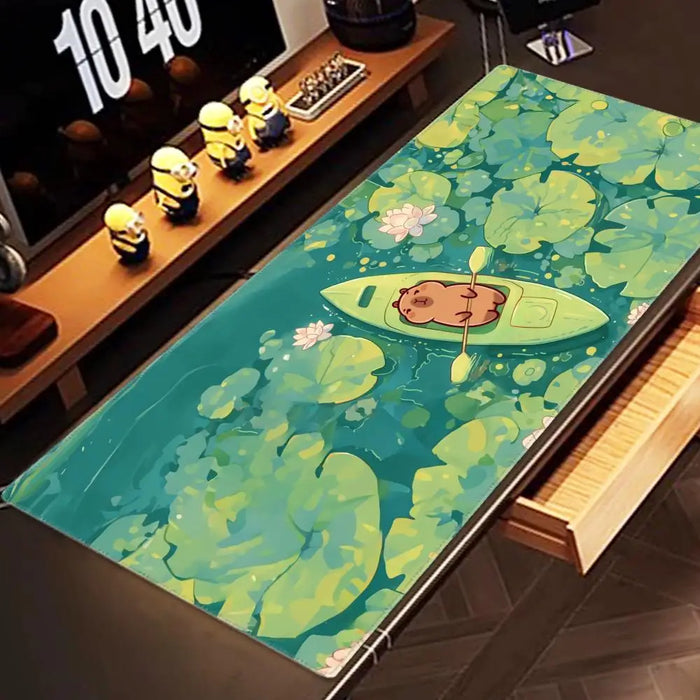 CUTE Capybara Mousepad INS Tide Round Keyboard Mat Table Mat Students Cabinet Gamer Desktop Mousepad Cup Mats Deskpad Home