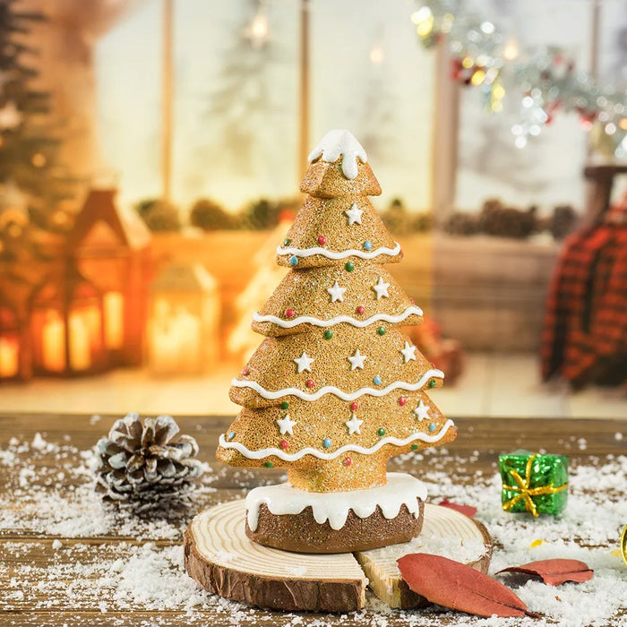 Vilead 15cm Resin Gingerbread Christmas Tree Figurines