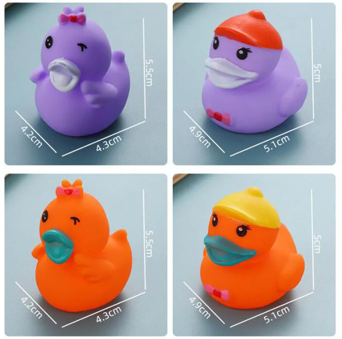 1pcs Yellow Baby Duck Rubber Bath Toys for Toddler
